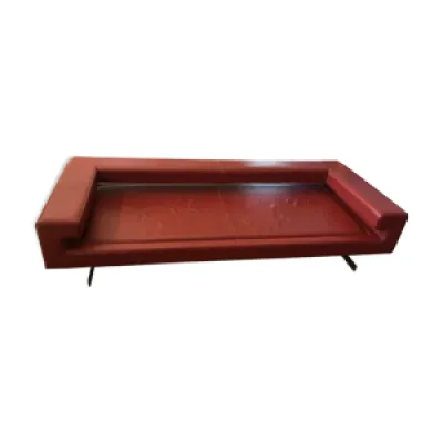 Canapé cuir rouge ocre - design contemporain