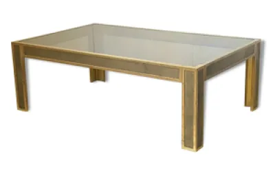 Table basse en bronze - verre