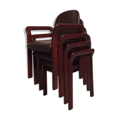 Ensemble de 4 fauteuils - 1970 bois