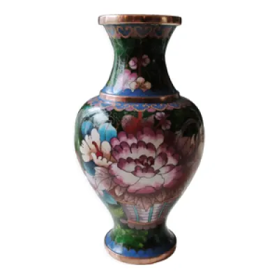 Vase balustre artisanal - peint