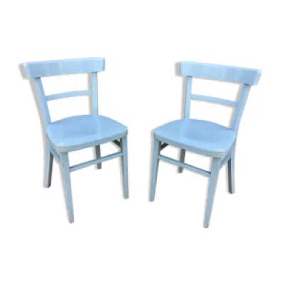 Paire de chaises en bois - troquet