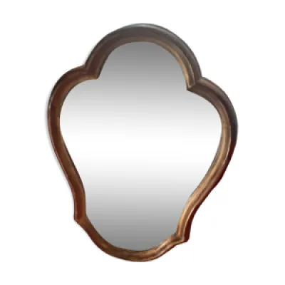 Miroir ancien en bois - 45x45cm
