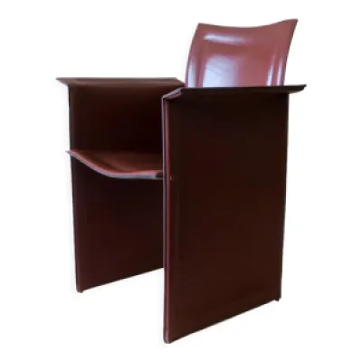 fauteuil italien en cuir - 1970 fer