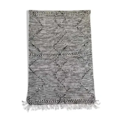 tapis berbère noir zanafi - 100x150