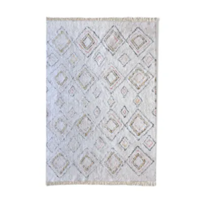 Tapis berbere 190x290 - blanc motifs