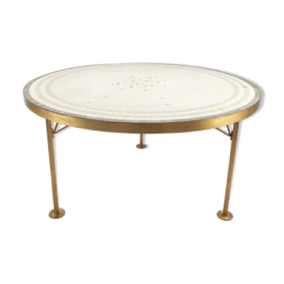 table basse en mosaïque - 1950 ronde
