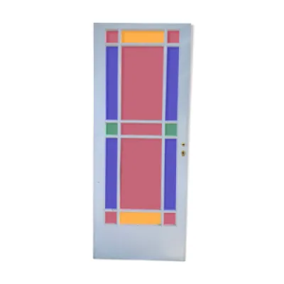 Porte vitraux colorés