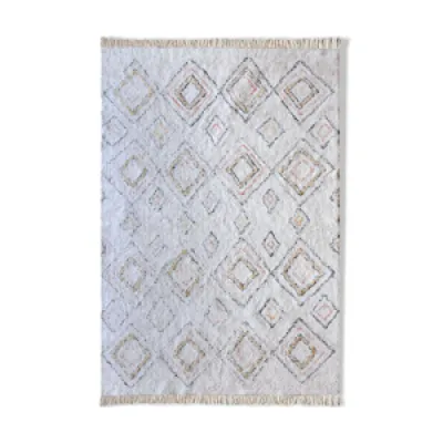 Tapis berbere 160x230 - blanc motifs