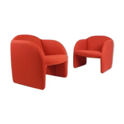 Ensemble de 2 fauteuils - rouge brique