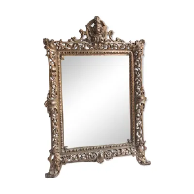miroir ancien en bronze - 38x27cm