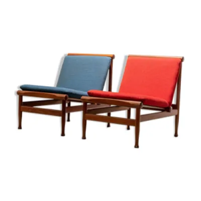 set de 2 fauteuils lounge - 1960 danemark