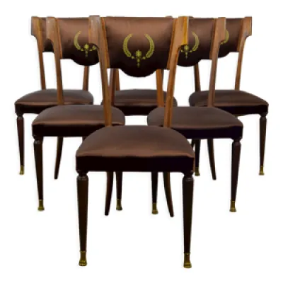 6 chaises, années 50, - italie