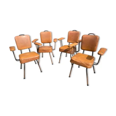 Lot de 4 chaises avec - accoudoirs