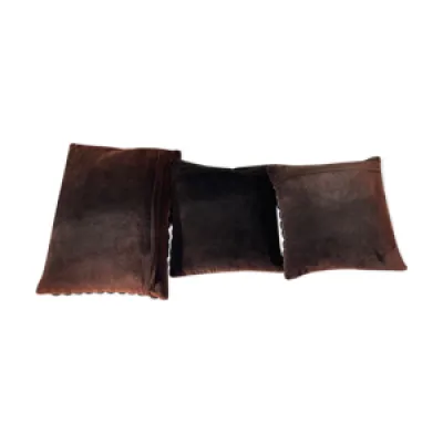 Coussins gros cabochons - chocolat