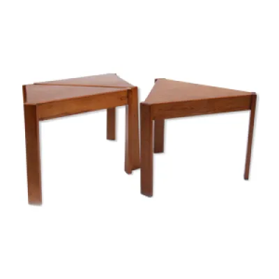 Set 3 tables triangulaires - 1970