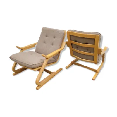 Paire de fauteuils design - 1970s