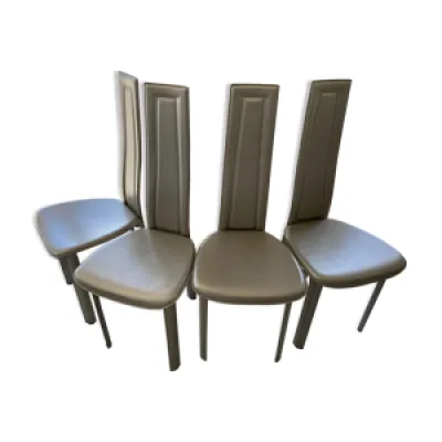 4 chaises moderne cuir