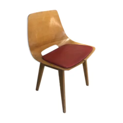 chaise Tonneau de Guariche - pieds bois