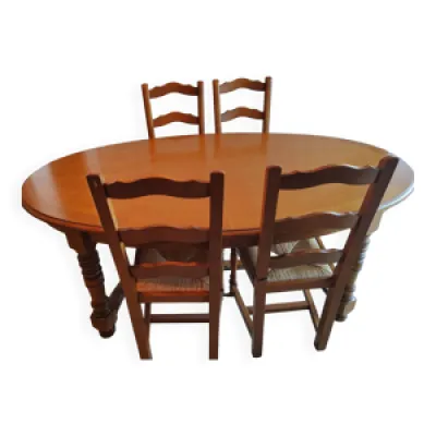 Table en chêne massif - chaises