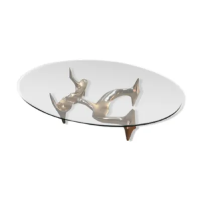 table basse en bronze