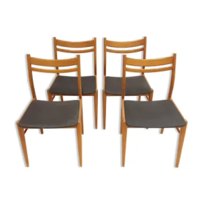 Suite de 4 chaises scandinaves - 1960