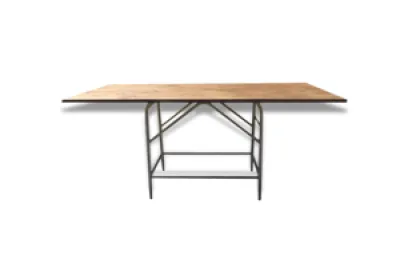 Table industrielle fer - bois