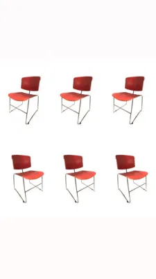 Série 6 chaises bureau - steelcase