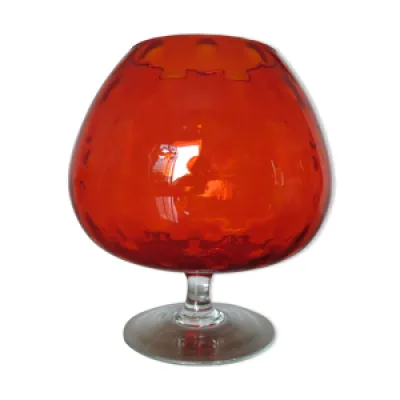 Vase Italy en verre orange