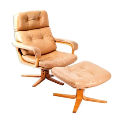 fauteuil & ottoman en - 1970