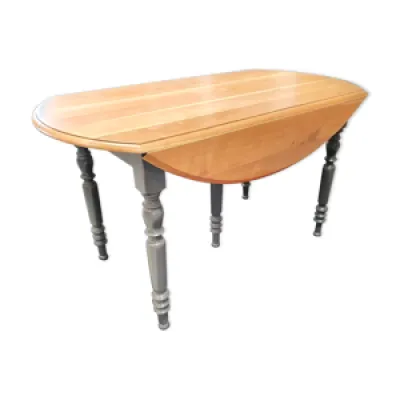 table de forme ovale - merisier