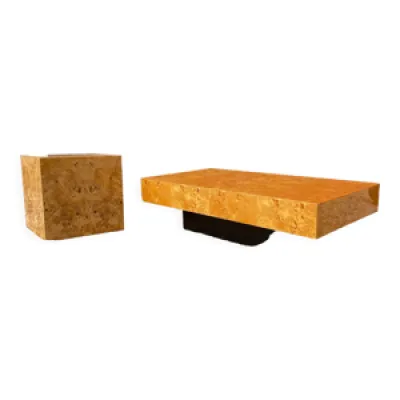 Set table basse  et son - cube bois