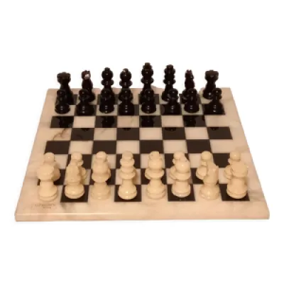 Jeu d'échecs en marbre - italien