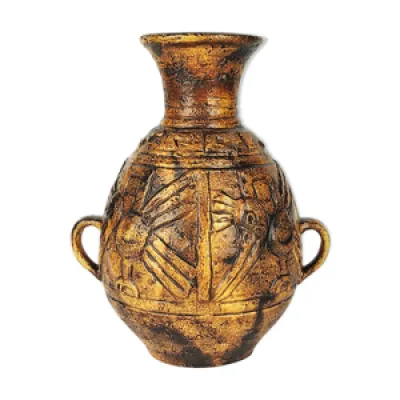 Vase au décor Aztèque - 1960 keramik
