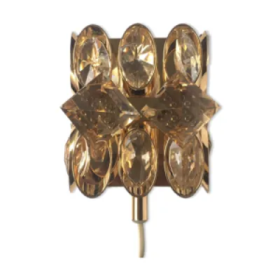 Applique en laiton doré - 1960 cristal