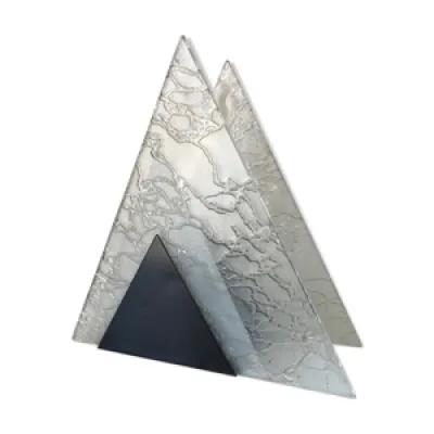 Lampe en métal et verre - triangulaire