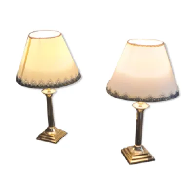 2 lampes deluxe laiton, - 1970 chrome