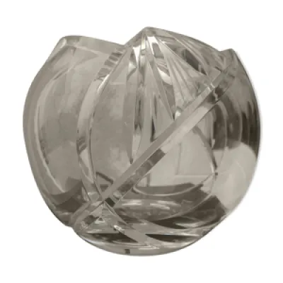 Vase boule cristal bohème