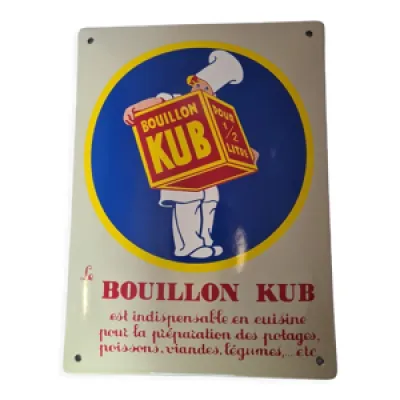 Plaque émaillée bouillon - kub