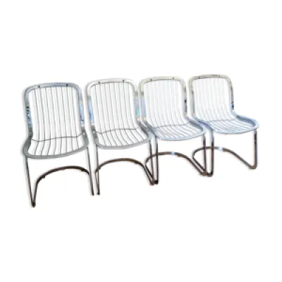 4 chaises 1970 chrome Cidue