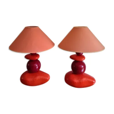 Paire lampes 4 galets