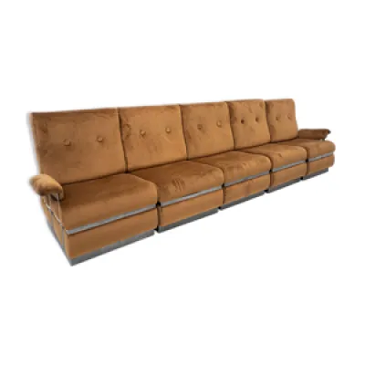 Canapé modulaire mid - brun