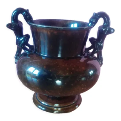Vase en céramique émaillée - sarreguemines
