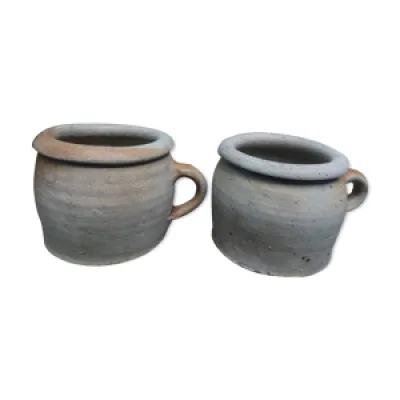 Deux poteries art populaire - fin