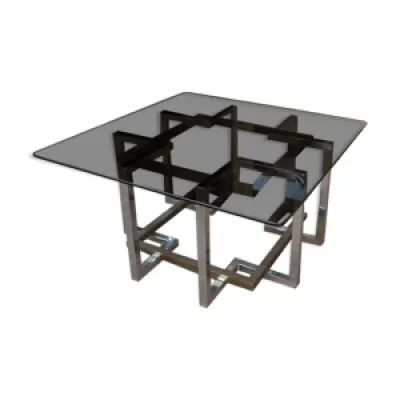 Table basse en metal - verre