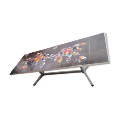 Table de salon art deco - metal chrome