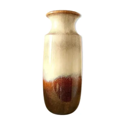 Vase W. Germany en céramique - beige marron