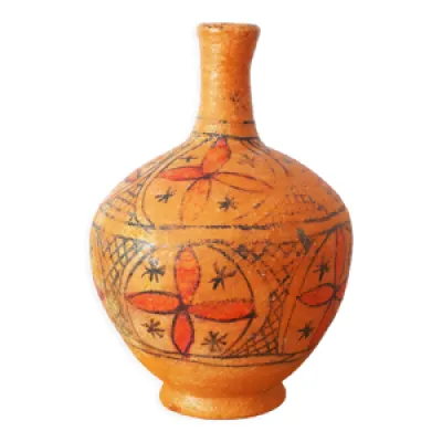 Vase Berbère ancien - cuite peinte