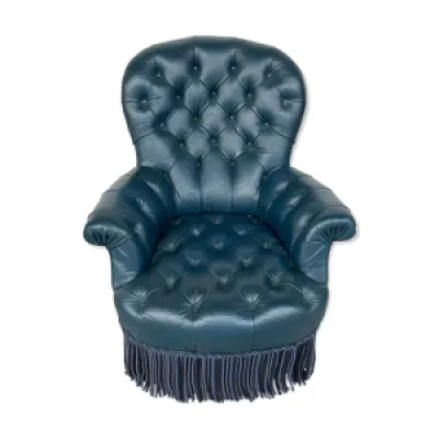 fauteuil Napoléon III - cuir