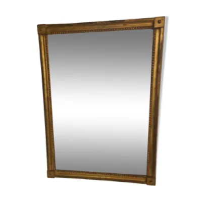 Miroir doré rectangulaire - lignes