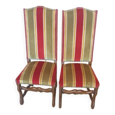 2 chaises style Louis - xiii bois